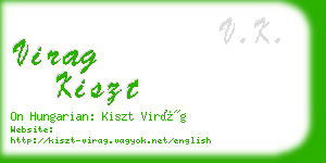 virag kiszt business card